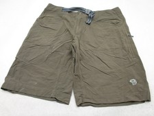Mountain Hardwear Size L Mens Brown Belted Pockets Outdoor Camping Shorts 679 picture