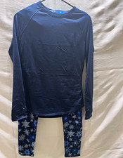 Cuddl Duds ClimateRight Women's Base Layer Set S 2-Pack Long Sleeve Snowflake picture