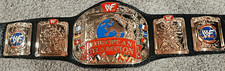 WWF European Championship Belt Scratch Logo 5mm CNC M.A Championship Belts picture