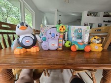 Fisher-Price ABC123 Animal Learning Toys Lot of 4 Koala Penguin Beaver picture