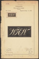 Photo:William H. Weeks W.H.W. Candies Trademark 1892 Confectionery Design picture