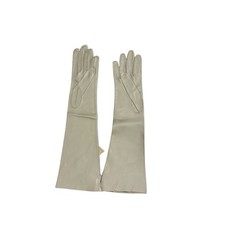 Vtg 1950s Rikes Made In Italy White Kidskin Leather Opera Gloves Long Sz 7.5 NWT picture