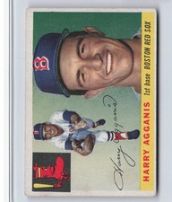 1955 Topps Harry Agganis RC #152 - Red Sox - VgEx no creases - D5126 picture