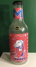 Vintage Ole Miss Colonel Rebel Coin Bank Snack Factory 20” Plastic Bottle 90’s picture