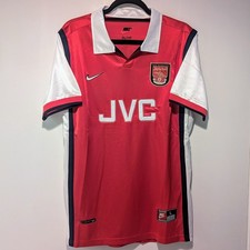 Arsenal London Dennis Bergkamp 1999 Retro Jersey Men's M picture