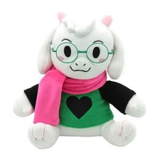 Deltarune Ralsei Plush With No Hat Green Fur Glasses & Scarf Fashion Plush Toy picture