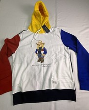 Polo Ralph Lauren Polo Bear Color-blocked Fleece Hoodie Sz Medium picture