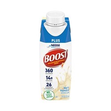 Nestle Boost Plus Balanced Nutritional Drink Very Vanilla 8 oz Carton 24 Ct 5/27 picture