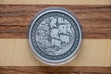 2022 Tuvalu 1 oz Silver Black Flag Antiqued (The Rising Sun) picture