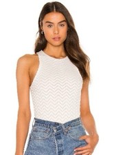 ALLSAINTS RAE LACE BODYSUIT IN CHALK WHITE picture