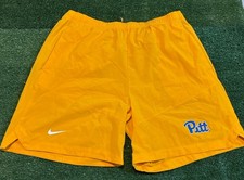 Pitt Panthers shorts mens XL yellow nike lightweight breathable 7