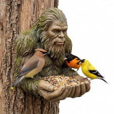 Bigfoot Bird Feeder,Outdoor Funny Hanging Feeder with Wood Grain Brown picture