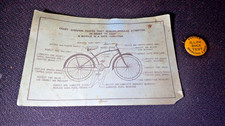 Vintage 1941 Illini Bike Test Knowledge & Skill Illinois Rule for Safe Bicycle picture
