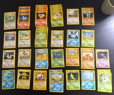 Pokemon 43 Card Base Set Unlimited Lot Non Holo Vintage 1999 Rares & Duplicates picture