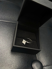 Zales 3.00ctw Princess Lab Grown Diamond  Engagement Ring 14K White Gold size 6 picture