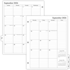 2026-2027 Monthly Planner Refill for 3 Ring Binder, Sep 2026 - Dec picture