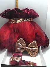 Lilax Style Baby Girl Dress Set 3-6 Months Red picture