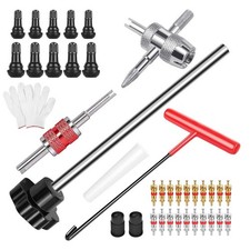 38PCS Tire Valve Stem Kit TR413 TR414 Valve Core Remover Installer Puller Tool picture