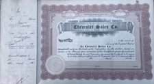 Original 1916 Chevrolet Motor Company Stock Certificate. Ask For Whole Album picture