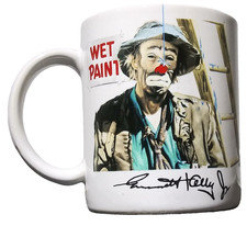 Vintage Flambro Emmett Leo Kelly Jr. Wet Paint Clown Ceramic Coffee Mug Japan picture