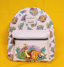Loungefly The Land Before Time Dinosaurs Floral Purple Soft Tag Mini Backpack picture
