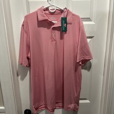 Vineyard Vines Men's Performance Golf Polo Shirt Size XL Pink/White picture