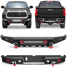 New Front +Rear Bumper For 2014-2021 Toyota Tundra with Sensor Holes &LED Lights picture
