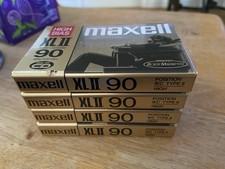 Maxell XLII High Bias Type II 90 New Sealed  Cassette Tapes Lot of 4 FREE S/H picture
