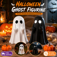 Halloween Funny Middle Finger Ghost Statue 7.5cm Spooky Resin Figurine Decor US picture