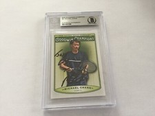 Michael Chang Signed 2019 UD Goodwin Champions Card Slabbed Beckett BAS COA b picture