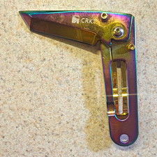 CRKT K.I.S.S. Ed Halligan 2005 Tanto Plain Frame Lock SS Pocketknife Clip picture