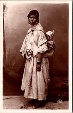 A MOORISH MOTHER AND CHILD : MOROCCO : TRADITIONAL CLOTHING : RPPC picture