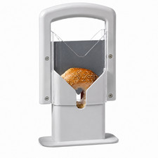 Hoan The Original Bagel Guillotine Universal Slicer, White picture