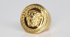 MASSIVE XL Medusa Men's Statement RING 26g ULTRA HEAVY WOW Gold picture
