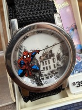 1997 Marvel Spider-Man Artwatch Vintage NOS Watch Original Box Needs Battery picture