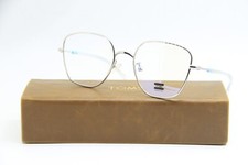 NEW TOMS VIV 10014555 SILVER BLUE CLEAR AUTHENTIC EYEGLASSES W/CASE 50-18 picture