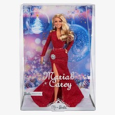 2023 Barbie Signature MARIAH CAREY Holiday Doll in Red Glitter Gown Dress HJX17 picture