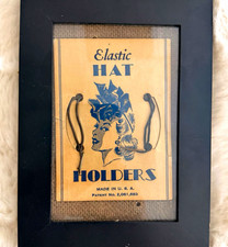 Vintage 1930s Elastic Hat Holders Advertising Card Patent 2,081,683 Framed picture