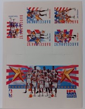 Skybox USA BASKETBALL Barcelona Mark And See sheet, Michael Jordan on team card picture