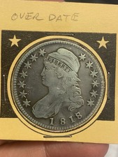 1818/7 Overdate U.S Silver Bust Half Dollar**** VF picture
