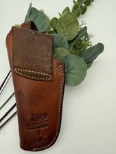 Vintage Lawrence 120 Style 84 Brown Leather Holster Western Gun Belt Holster picture