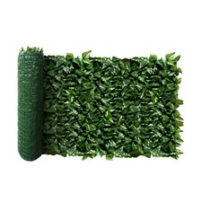 3'x14' Artificial Faux Laurel Ivy Leaf Outdoor Privacy Hedge w/ Plastic Backing picture
