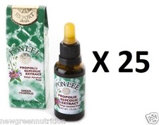 25 Bottles Brazilian Green Propolis Glycolic Extract Pon Lee - Alcohol Free picture