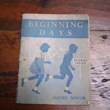 Vtg 1939 “Beginning Days” Gates Minor MacMillian Company Color Childrens Book picture