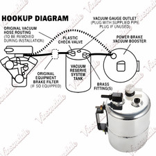 2L Polished Brake Vacuum Reservoir Tank Can 3/8'' Barb Fitting 2L picture