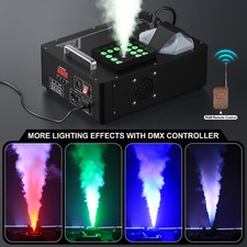 2000W Vertical Smoke Fog Machine DMX DJ Party Spray Fog Stage Light RGB 24LED US picture