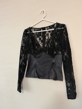 Archival vintage D&G Dolce & Gabbana leather and lace corset top picture
