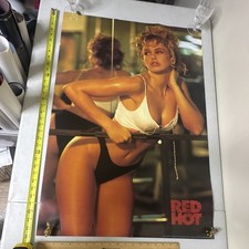 👑 Vintage 1993 Athena Red Hot 2 Glamour Pin-Up Poster 35x23.5 England picture