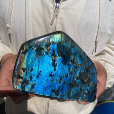 3.1lb Rare Natural Gorgeous Labradorite Quartz Crystal Stone Specimen Healing picture