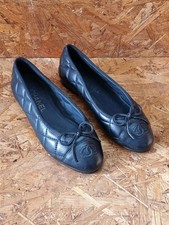Chanel Black Quilted Leather Ballet Flats In Size 35C picture